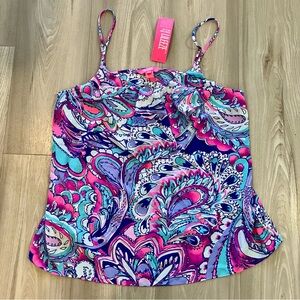 Lilly Pulitzer Karmen Cami, Pink Tropics Mermaids Call NWT